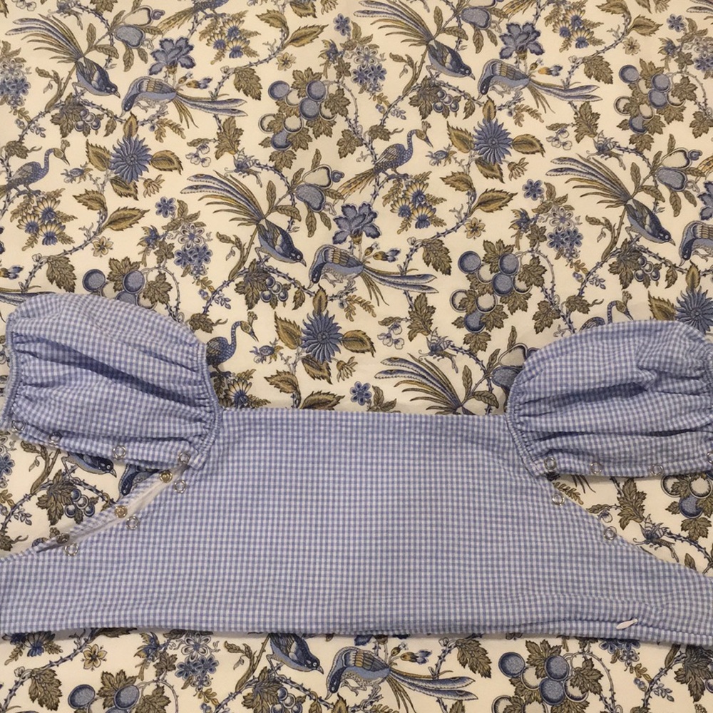 Blue gingham puddle jumper cover